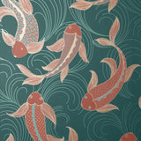 Brewster Home Fashions Fine Decor Medley Dashiell Teal Wallpaper