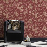 Brewster Home Fashions Fine Decor Medley Nikolai Ruby Wallpaper