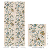Lee Jofa DORTON EMBROIDERY TEAL Fabric