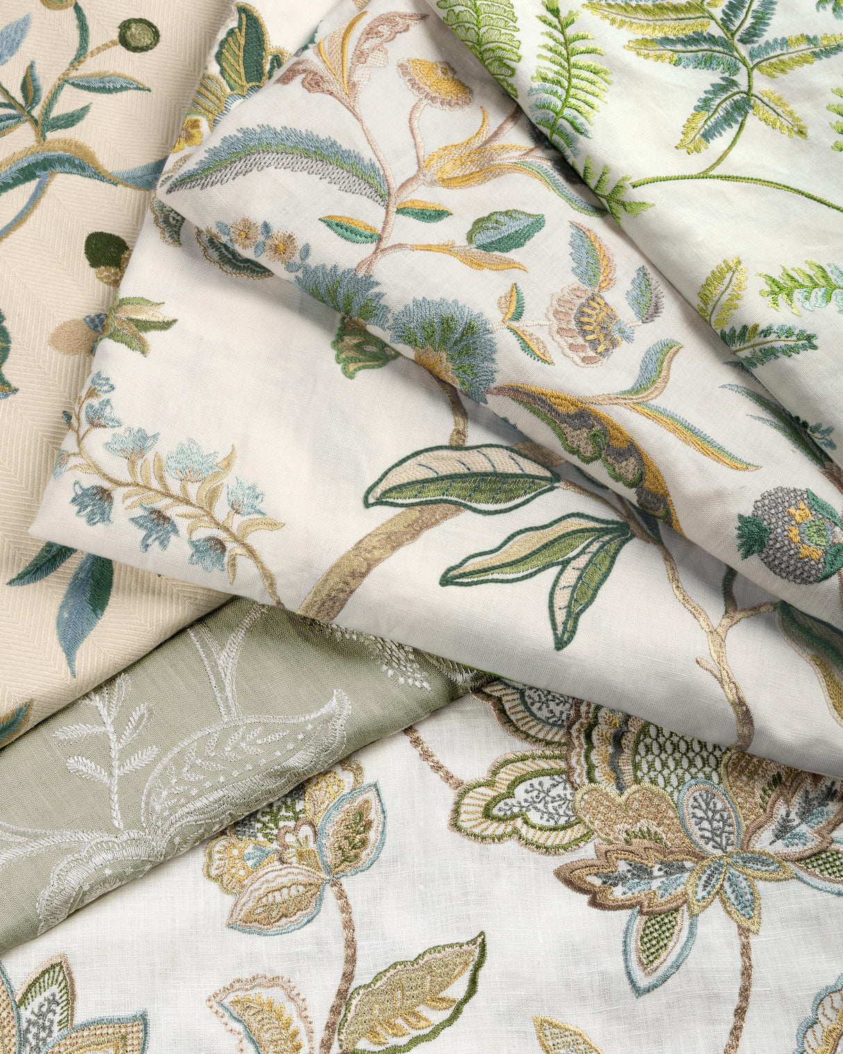 Lee Jofa DORTON EMBROIDERY TEAL Fabric