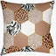 Surya Animal Hexigon AHX-001 Black;Brown;Camel;Metallic Gold;Tan;White 14"L x 22"W Fabric