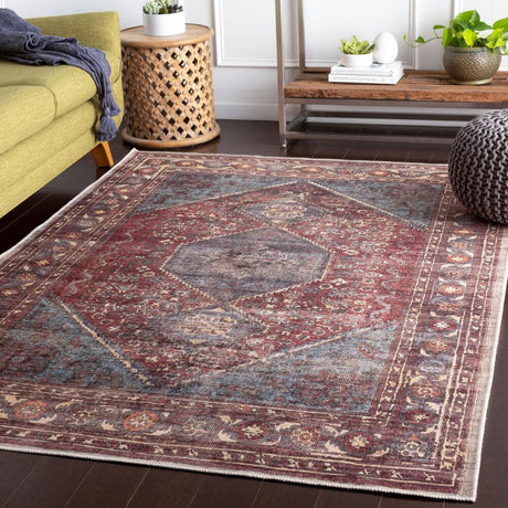 Surya Amelie AML-2306 Beige;Dark Green;Dark Plum;Deep Teal;Rose;Rust 7'10" x 10'2" Rug