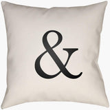 Surya Ampersand AMP-001 Black;Ivory 14"L x 22"W Fabric
