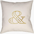 Surya Ampersand AMP-002 Ivory;Metallic Gold 14"L x 22"W Fabric