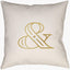 Surya Ampersand AMP-002 Ivory;Metallic Gold 16"L x 16"W Fabric