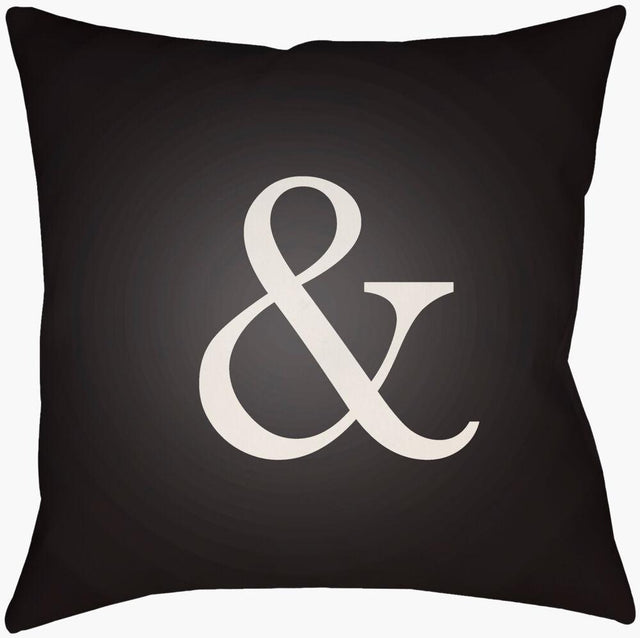 Surya Ampersand AMP-003 Black;Ivory 14"L x 22"W Fabric