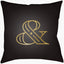 Surya Ampersand AMP-004 Black;Metallic Gold 14"L x 22"W Fabric