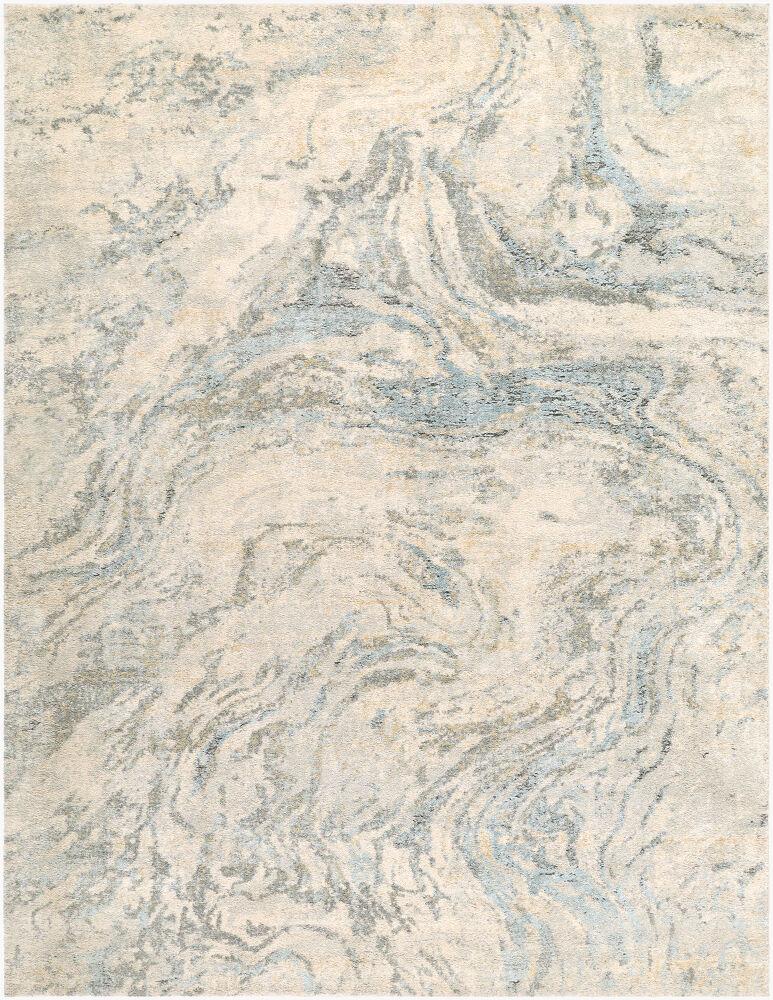 Surya Avellino AVL-2349 Deep Teal;Denim;Gray;Light Beige;Light Gray;Light Olive;Pale Blue;Tan 7'10" x 10' Rug
