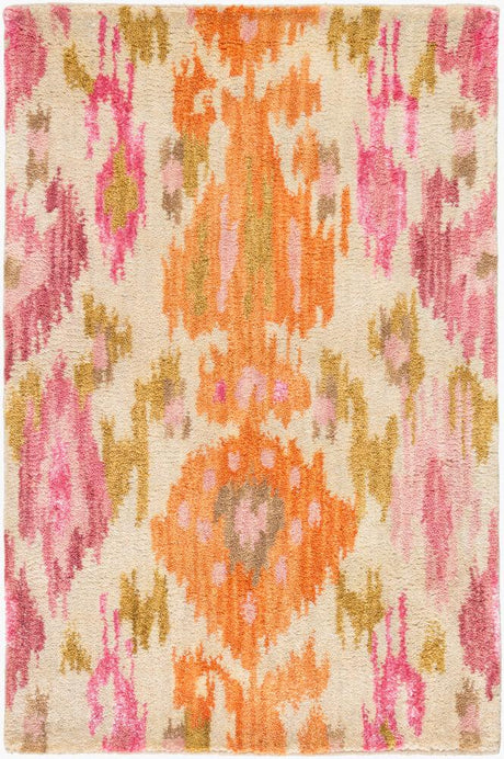 Surya Banshee BAN-3353 Black;Burnt Orange;Ink Blue;Lavender;Light Brown;Mustard;Pale Pink;Rose;Slate;Taupe 3'3" x 5'3" Rug