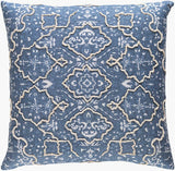 Surya Batik BAT-002 Denim;Ivory;Light Gray 20"L x 20"W Fabric