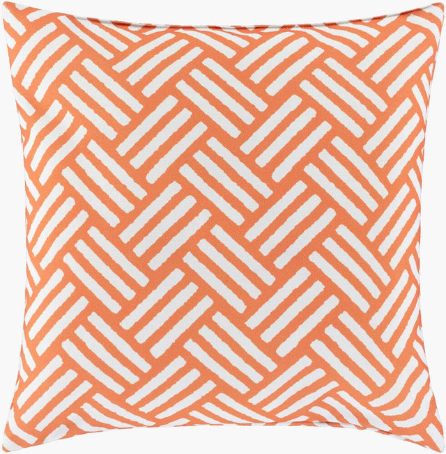 Surya Basketweave BW-004 Burgandy;Ivory 16"L x 16"W Fabric