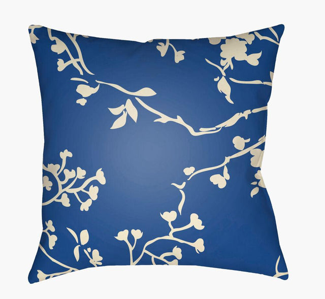 Surya Chinoiserie Floral CF-007 Blue;Cream 20"L x 20"W Fabric