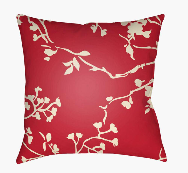 Surya Chinoiserie Floral CF-008 Red;Yellow 20"L x 20"W Fabric