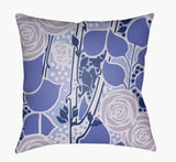 Surya Chinoiserie Floral CF-020 Dark Blue;Lavender 18"L x 18"W Fabric