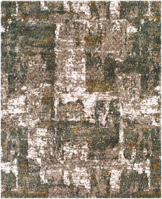 Surya Celestial Shag CSG-2306 Cream;Dark Brown;Deep Teal;Gray;Medium Gray;Mustard;Sage 9' x 12' Rug