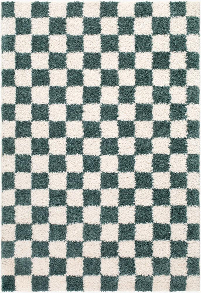 Surya Czechia CZE-2303 Deep Teal;Ivory;Off-White 6'7" x 9' Rug