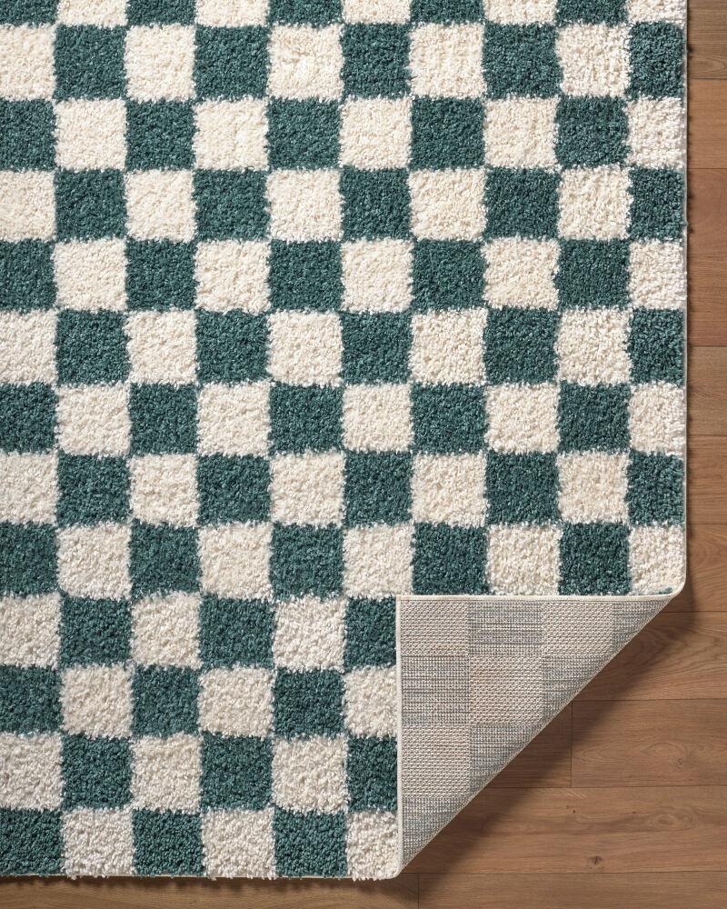 Surya Czechia CZE-2303 Deep Teal;Ivory;Off-White 6'7" x 9' Rug