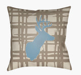Surya Deer DEER-001  18"L x 18"W Fabric