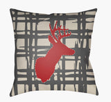 Livabliss Deer DEER-003 20"L x 20"W Pillow