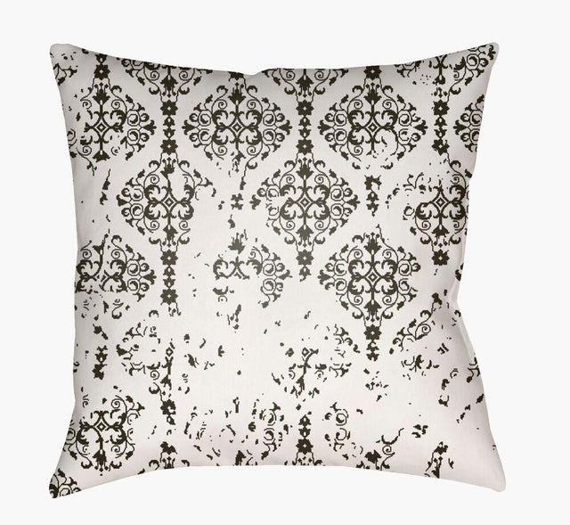 Surya Moody Damask DK-012 Dark Green;White 20"L x 20"W Fabric