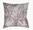 Surya Moody Damask DK-019 Dark Plum;Gray;Light Gray 20"L x 20"W Fabric