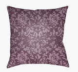 Surya Moody Damask DK-028 Lavender;Plum 18"L x 18"W Fabric