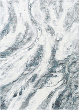 Surya Edinburgh EDG-2304 Aqua;Charcoal;Gray;Light Gray;Light Slate;White 5'3" x 7'3" Rug