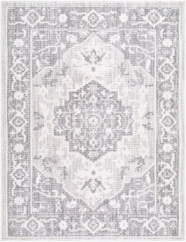 Surya Odeon EDOD-2305 Charcoal;Cream;Ivory;Light Gray;Medium Gray 2'7" x 7'3" Rug