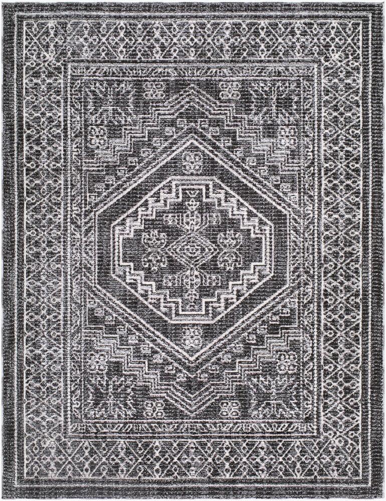 Surya Odeon EDOD-2306 Black;Charcoal;Cream;Ivory;Medium Gray 2' x 2'11" Rug