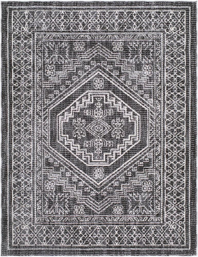 Surya Odeon EDOD-2306 Black;Charcoal;Cream;Ivory;Medium Gray 7'10" x 10' Rug