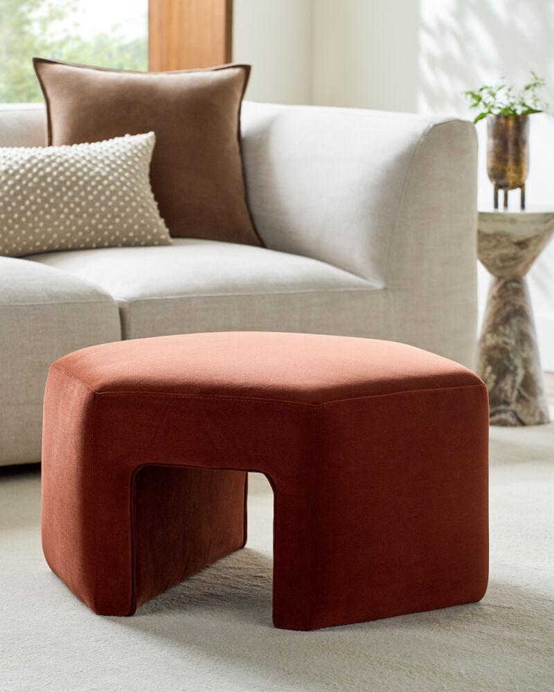 Surya Ellisa ELSA-001 16"H x 30"W x 27"D Bench/Ottoman/Stool