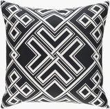 Surya Ethiopia ETPA-7228 Black;Ivory 18"L x 18"W Fabric