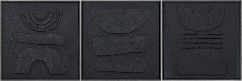 Surya Exploration EXPL-003 Black;Brown 20"H x 20"W x 2"D Wall Art