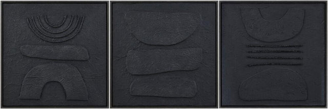 Surya Exploration EXPL-003 Black;Brown 20"H x 20"W x 2"D Wall Art