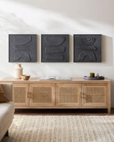 Surya Exploration EXPL-003 Black;Brown 20"H x 20"W x 2"D Wall Art