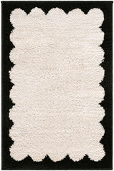 Surya Fossay Shag FSG-2342 Black;Cream 6'7" x 9' Rug