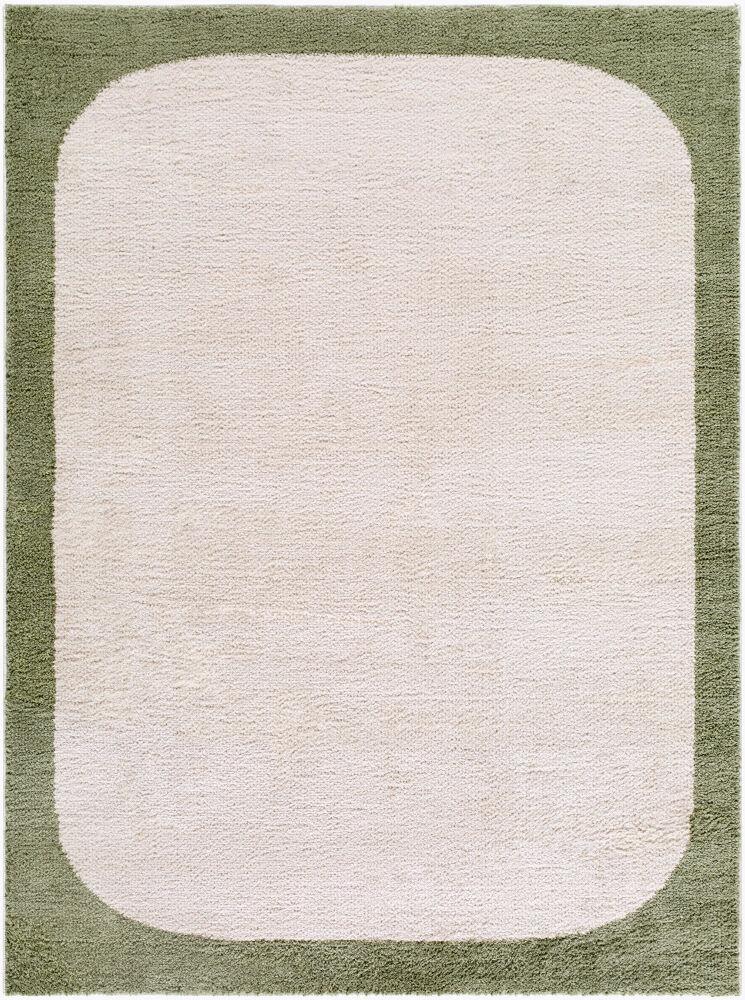 Surya Fossay Shag FSG-2344 Cream;Olive 5'3" x 7' Rug
