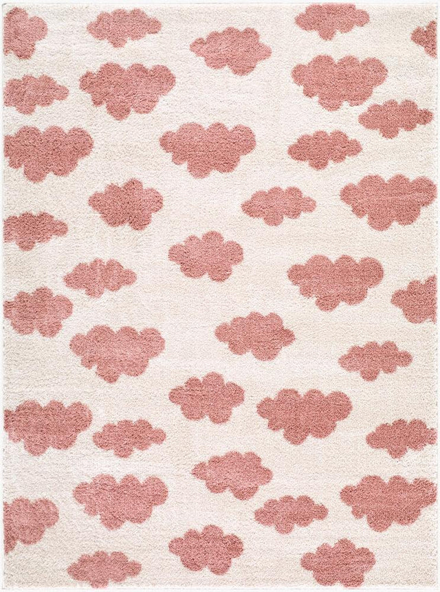 Surya Fossay Shag FSG-2349 Ivory;Rose 2'7" x 7'3" Rug