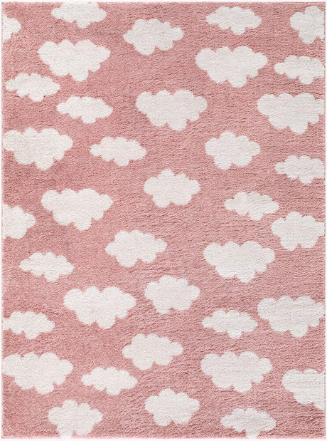 Surya Fossay Shag FSG-2350 Ivory;Rose 6'7" x 9' Rug