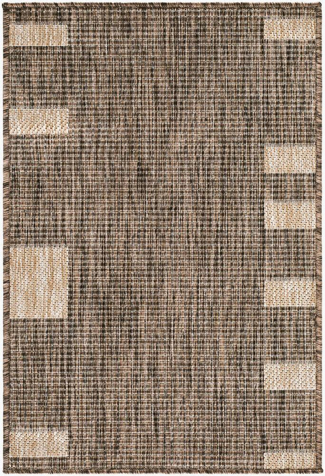 Surya Boxwood GABO-2301 Dark Brown;Light Gray;Tan 2'7" x 7'3" Rug