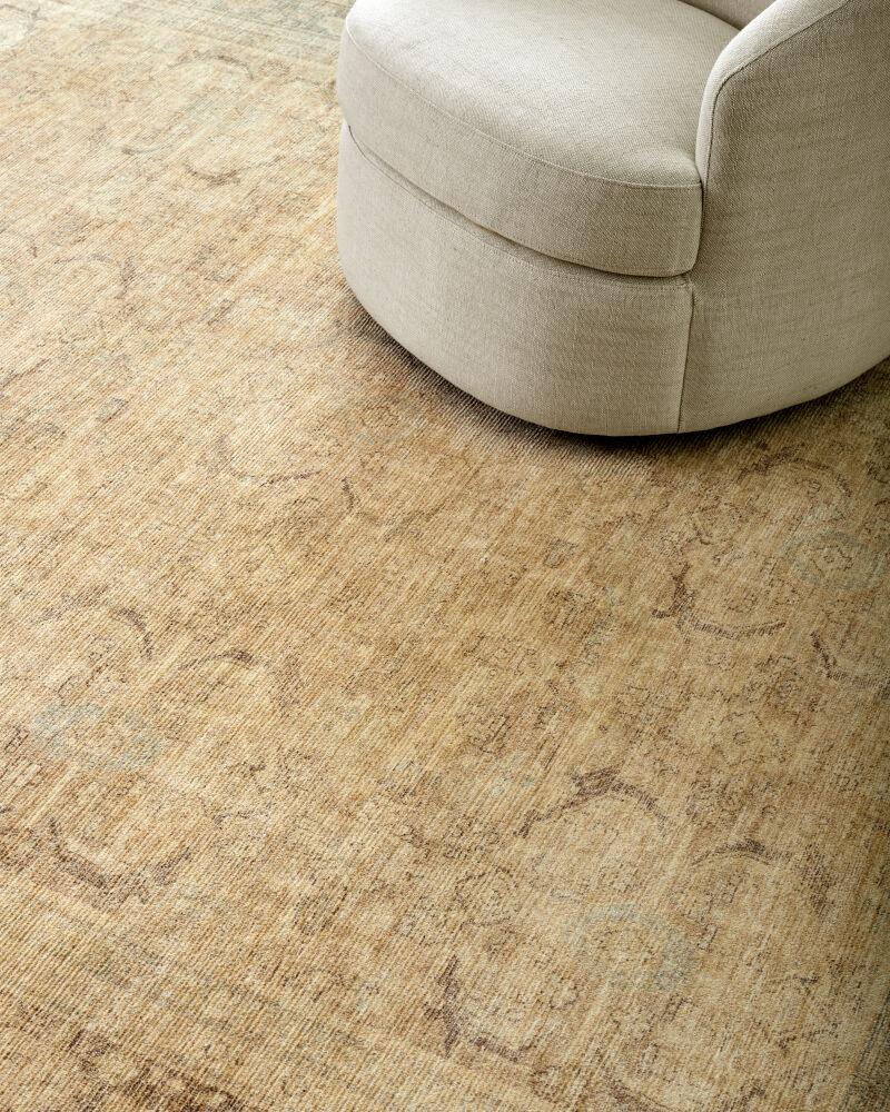 Surya Fetscher GAHU-2304 Brown;Dusty Sage;Ivory;Tan 2'7" x 9' Rug