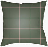 Surya Gridwork GDW-003 Dusty Pink;Olive 16"L x 16"W Fabric