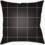 Surya Gridwork GDW-006 Black;White 14"L x 22"W Fabric
