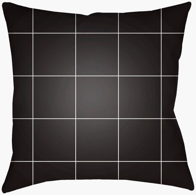 Surya Gridwork GDW-006 Black;White 20"L x 20"W Fabric
