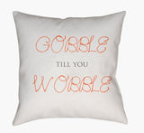 Surya Gobble Till You Wobble GOBBLE-001  18"L x 18"W Fabric