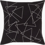 Surya Graphic Punch GPC-006 Black;White 18"L x 18"W Fabric