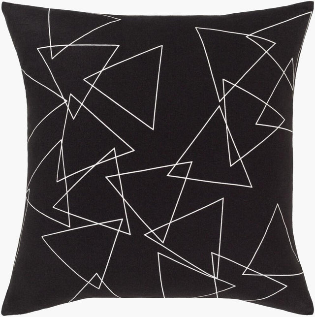 Surya Graphic Punch GPC-006 Black;White 18"L x 18"W Fabric