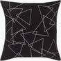 Surya Graphic Punch GPC-006 Black;White 18"L x 18"W Fabric