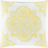 Surya Hemma HM-003 Ivory;Mustard 16"L x 16"W Fabric