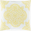 Surya Hemma HM-003 Ivory;Mustard 16"L x 16"W Fabric